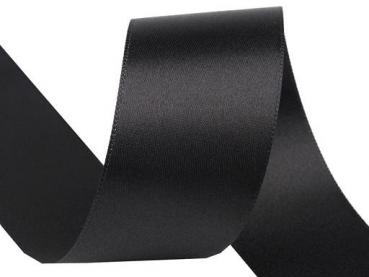 Satinband 40 mm - Schwarz